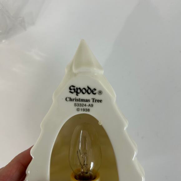 Spode Christmas Tree Night Light in Box Vintage Holiday Retro Nightlight - Picture 8 of 13